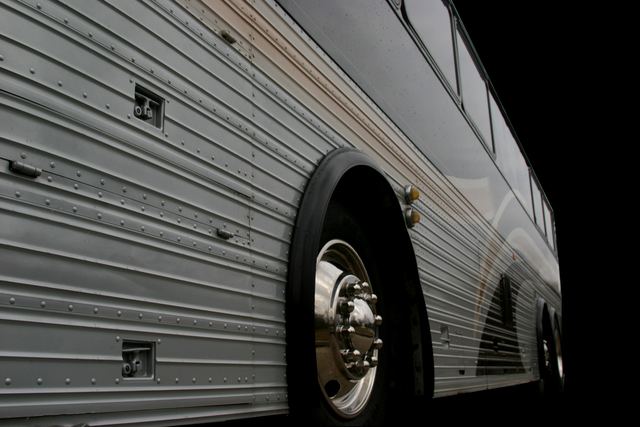 Polished wheels and the stripe along the lower body