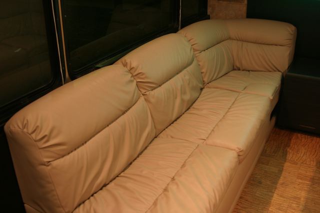 Couch cushions in warm light